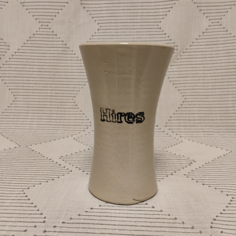 1920s Hires Rootbeer Stoneware Mug Antique Advertising Ceramic Milkshake Vintage